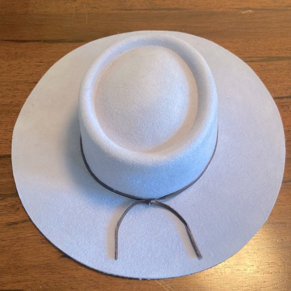 wyeth wide brim purple felt western cowboy hat